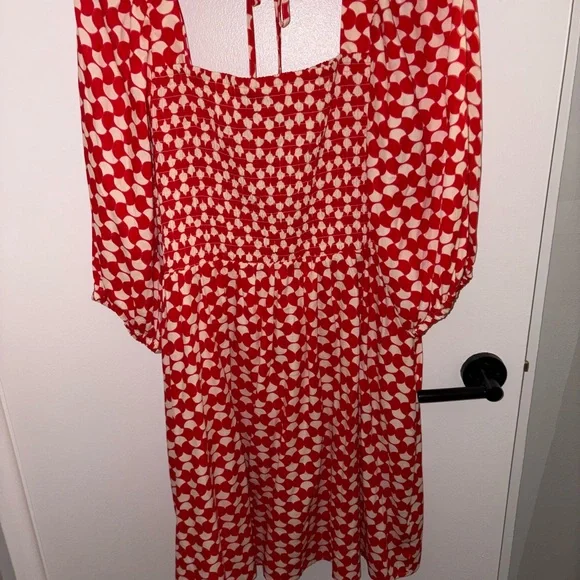 Ava & Viv Red and Cream Textured Top - Picture 2 of 4